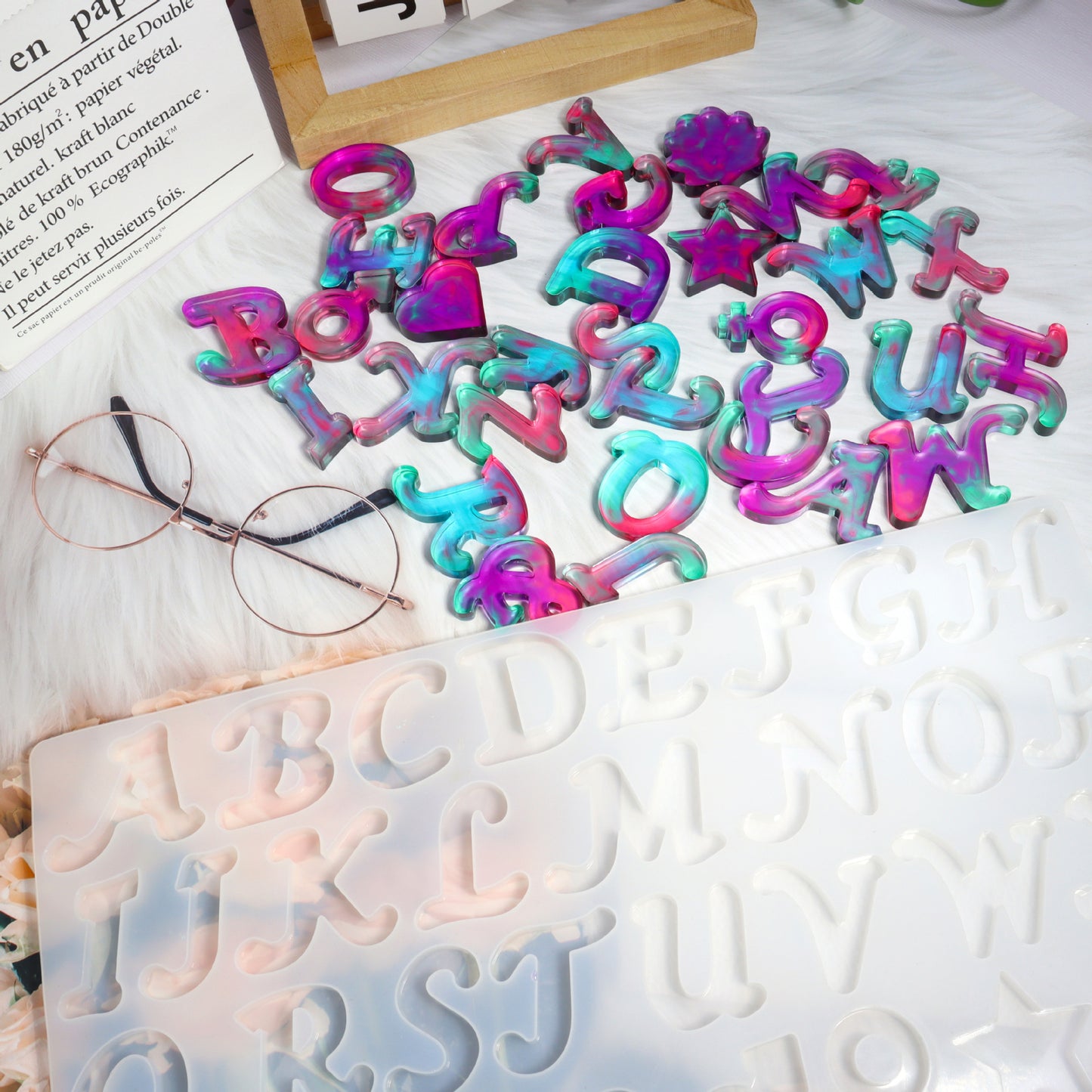 Complete Alphabet & Symbol Silicone Mold Set | 26 Letters + 6 Icons