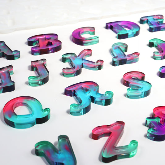 Complete Alphabet & Symbol Silicone Mold Set | 26 Letters + 6 Icons