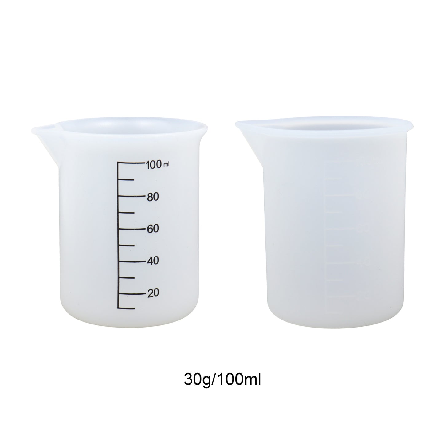 Calibrated 100ml Silicone Mixing Cups (2 Weights) – Non-Stick & Reusable