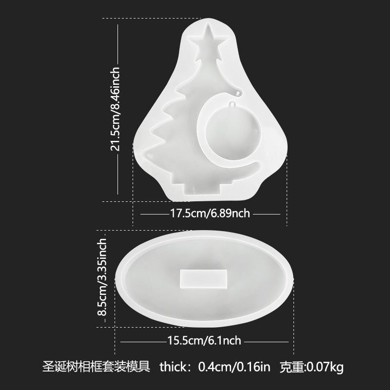2-in-1 Christmas Tree Ornament & Frame Mold Set