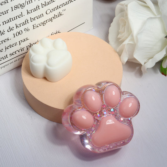 Large Cat Paw Keychain Mold | Glossy or Matte Finish Silicone Mold