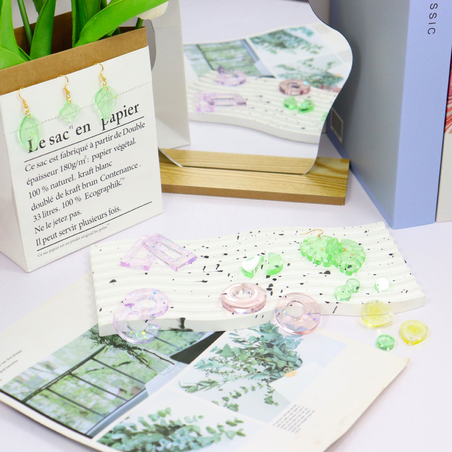 12-in-1 Earring & Pendant Silicone Mold Set | Geometric & Nature Designs