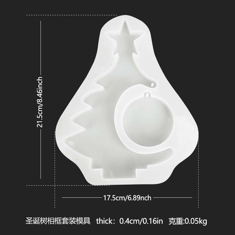 2-in-1 Christmas Tree Ornament & Frame Mold Set