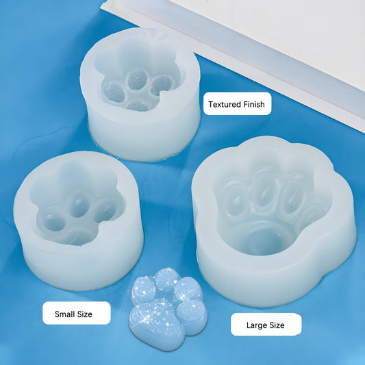 Choose Your Paw Style: Glossy Sizes & Textured | Premium Silicone Molds